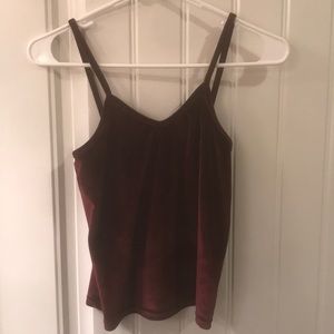 Velvet crop top tank top!